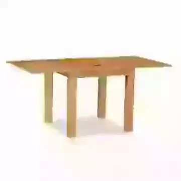 Oak Square Flip Extending Dining Table